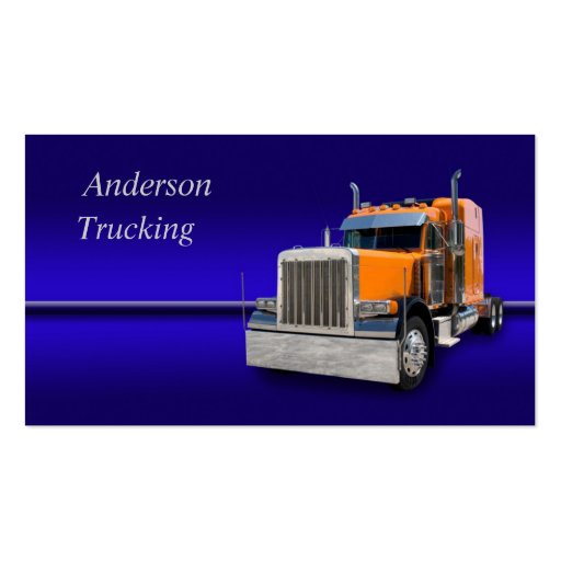 Semi Truck  Business Card (front side)