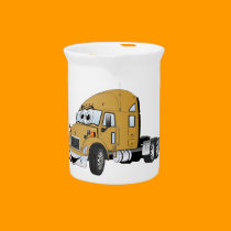 Semi Truck Cab Gold pitchers