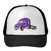 Semi Truck Cab Purple Hats