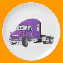 Semi Truck Cab Purple plates