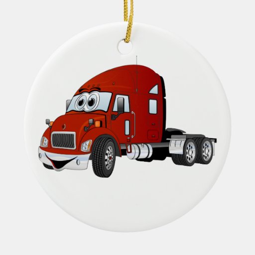 Semi Truck Christmas Ornaments 