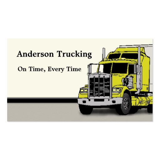 Semi Truck Freight Delivery  Business Card