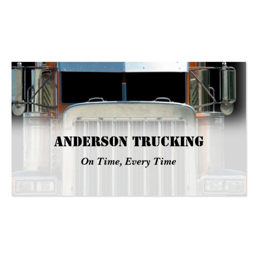 Semi Truck Freight Delivery  Business Card (front side)