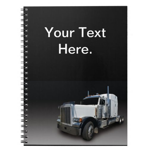 Semi Truck Log Book Spiral Notebook | Zazzle