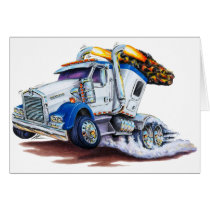 Semi Truck with Sleepercab Cards
