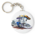 Semi Truck with Sleepercab Keychains