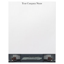 Semi Trucks on Steel Colored Customized Letterhead