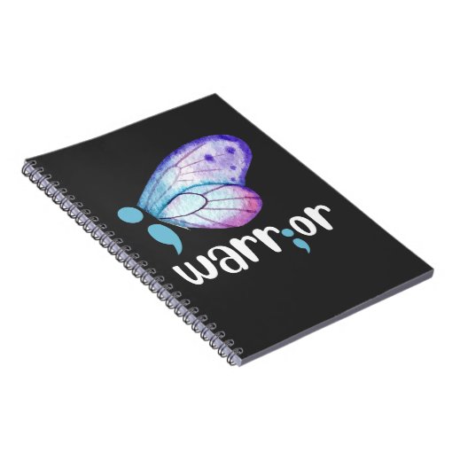 Semicolon Butterfly Suicide Prevention Awareness Notebook Zazzle