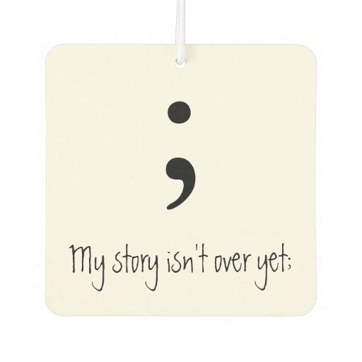 Adjustable Semicolon Ring - Sterling Silver "My Story Isn't Over Yet" Inspirational Jewelry For Women - View #2