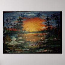 Seminole Winds ,Swamp Gator Poster