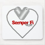 Semper Fi Love mousepads