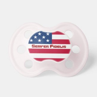 Semper Fidelis American Flag Pacifier