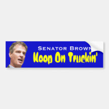 Senator Brown: Keep on Truckin' Bumper Stickers