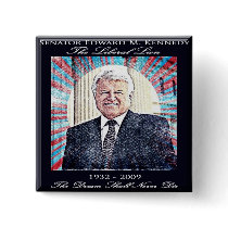Senator Edward Kennedy Commemorative Button by TeaPartyTime Senator Edward Kennedy Commemorative Button
