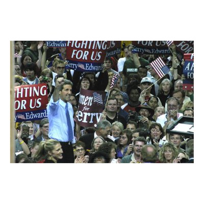 Senator John Kerry Campaigns, Reno, Nevada Print by daysrays
