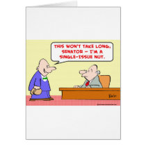 senator single-issue nut cards