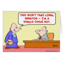 senator single-issue nut cards