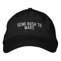send Bush to Mars embroidered hats