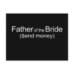 Send Money Father of Bride Gifts Post Card