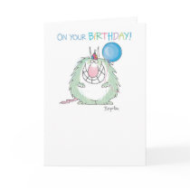 SEND THE FURRY BEAST Birthday Cards