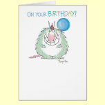 SEND THE FURRY BEAST Birthday cards