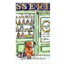 Send Your Pet to Paris Pup business cards