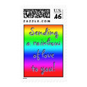 Sending a rainbow of love to you! Postage Stamp