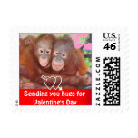 Sending Hugs for Happy Valentine's Day Postage Stamps