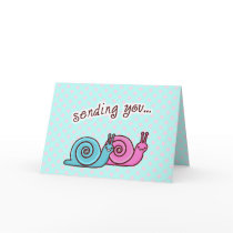 SENDING LOVE-SPEEDO & SPAGO THE SNAILS CARD