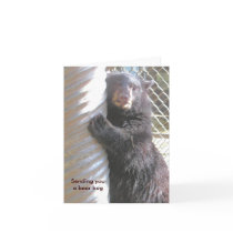 'Sending you a bear hug' Note Card