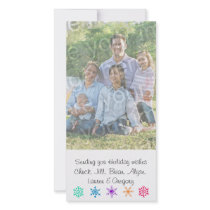 Sending You Holiday Wishes Family Photo Card photo cards