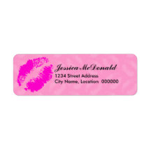 Sending You Kisses Custom Return Address Label