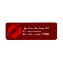 Sending You Kisses Return Address Label