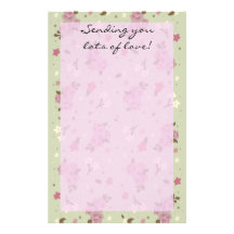 Sending you lots of love romantic Floral paper Personalized Stationery