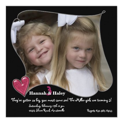 Sending You Love - Photo Birthday Party Invitation