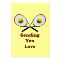 Sending You Love Tennis Business Card Templates