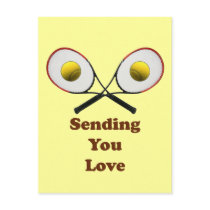 Sending You Love Tennis Postcards