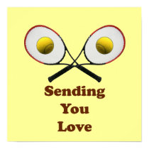 Sending You Love Tennis Poster