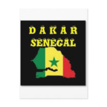 SENEGAL (DAKAR)  MAP T-SHIRT AND ETC POST CARDS