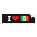 Senegal Flag bumper stickers