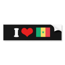 Senegal Flag bumper stickers