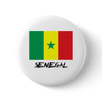 Senegal Flag Pinback Button