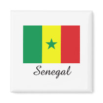 Senegal Flag Design Magnet