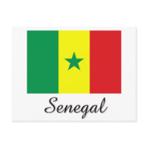 Senegal Flag Design Post Card
