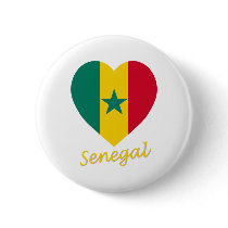 Senegal Flag Heart buttons by Vexillophile Senegal Flag Heart buttons