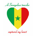 Senegal Flag Heart Custom T-Shirt