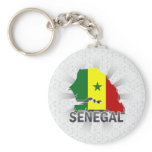 Senegal Flag Map 2.0 Keychain
