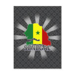 Senegal Flag Map 2.0 Post Cards