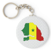 Senegal Flag Map full size Keychain