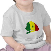 Senegal Flag Map full size T Shirt